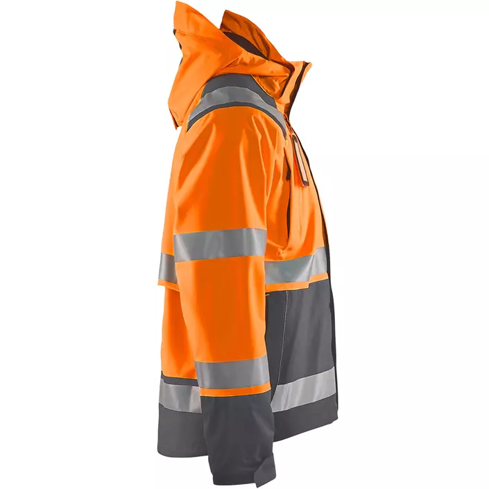 Blåkläder shell jacket, Hi-vis orange/Grey, large image number 3