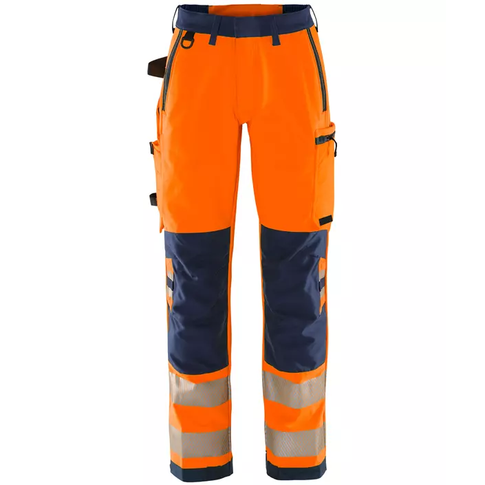 Fristads Green women's work trousers 2665 GSTP full stretch, Hi-Vis Orange/Navy, large image number 0