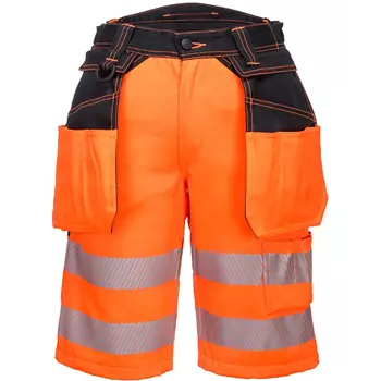 Portwest PW3 craftsmens shorts, Hi-Vis Orange/Black