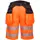 Portwest PW3 håndværkershorts, Hi-Vis Orange/Sort, Hi-Vis Orange/Sort, swatch