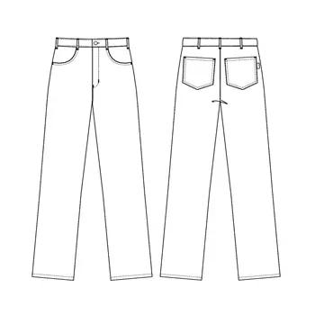 Kentaur trousers jeans with extra leg length, White