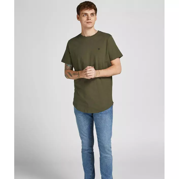 Jack & Jones JACJENS 5-pack T-shirt, Navy Blazer/White/OliveNight/Black/PortRoyale, large image number 2