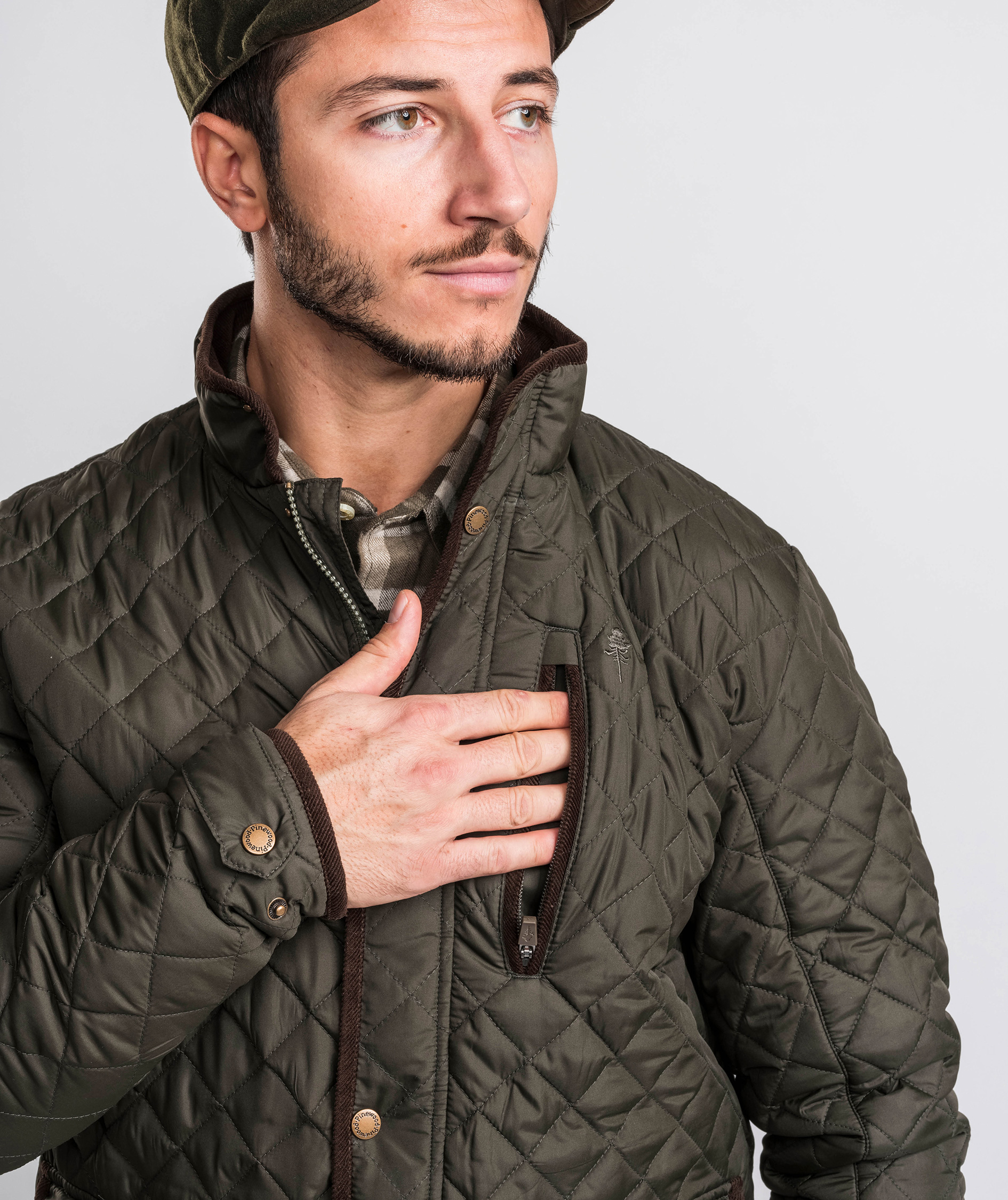 Pinewood&nbsp;Nydala Classic Quilted jakke, Mosgr&oslash;n, large image number 4