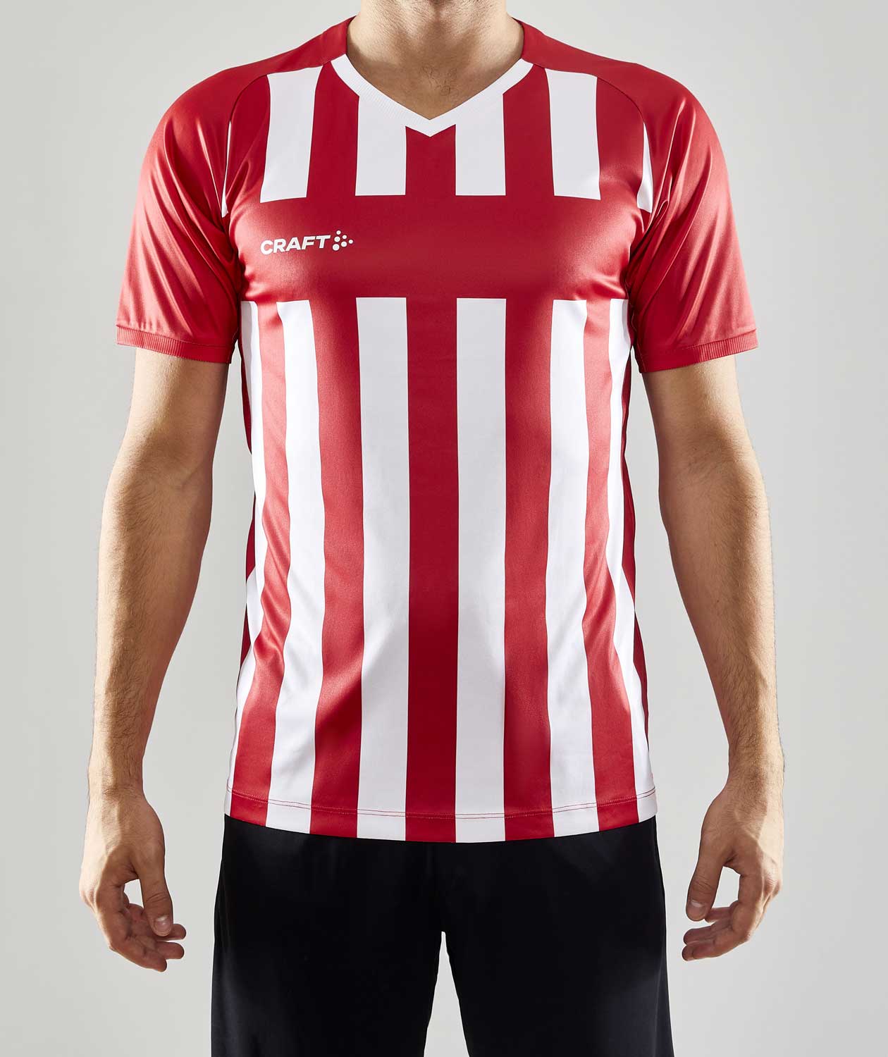 Craft Progress 2.0 Stripe Jersey T-Shirt, Wei&szlig;/Rot, large image number 1