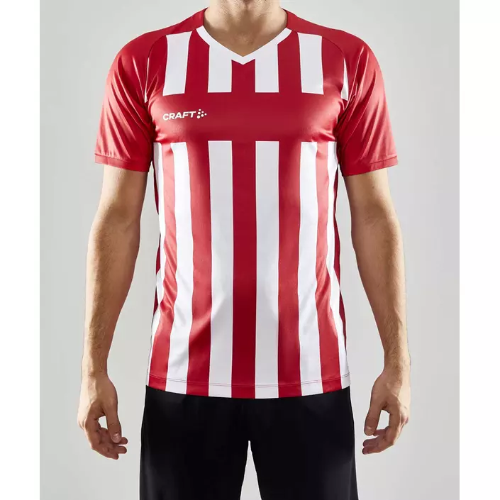 Craft Progress 2.0 Stripe Jersey T-Shirt, Weiß/Rot, large image number 1