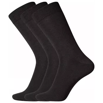 Dovre 3-pak twin sock strømper med uld, Sort