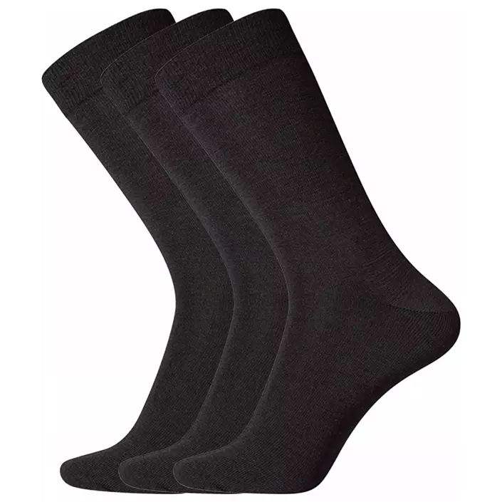 Dovre 3-pack twin sock sokker med ull, Svart, large image number 0