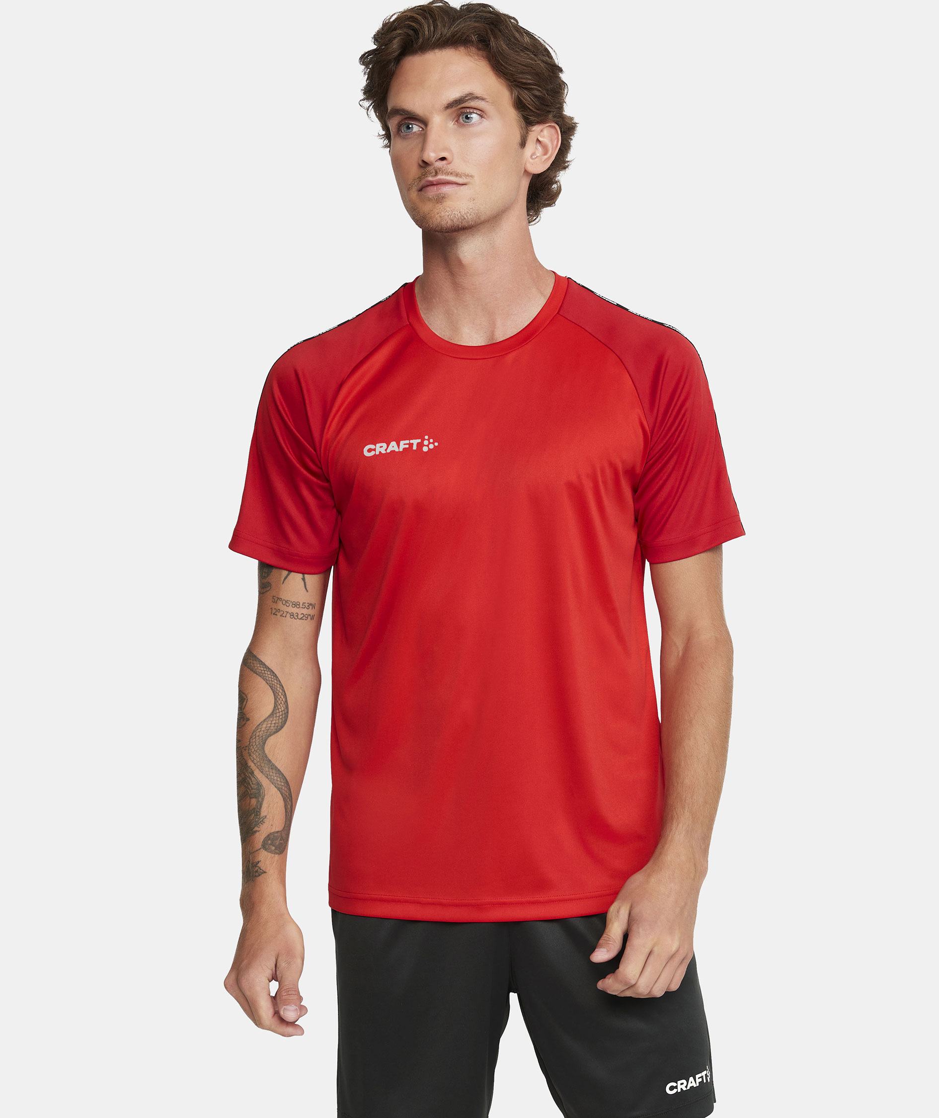 Craft Squad 2.0 Contrast Jersey T-Shirt, Bright Red-Express, large image number 3