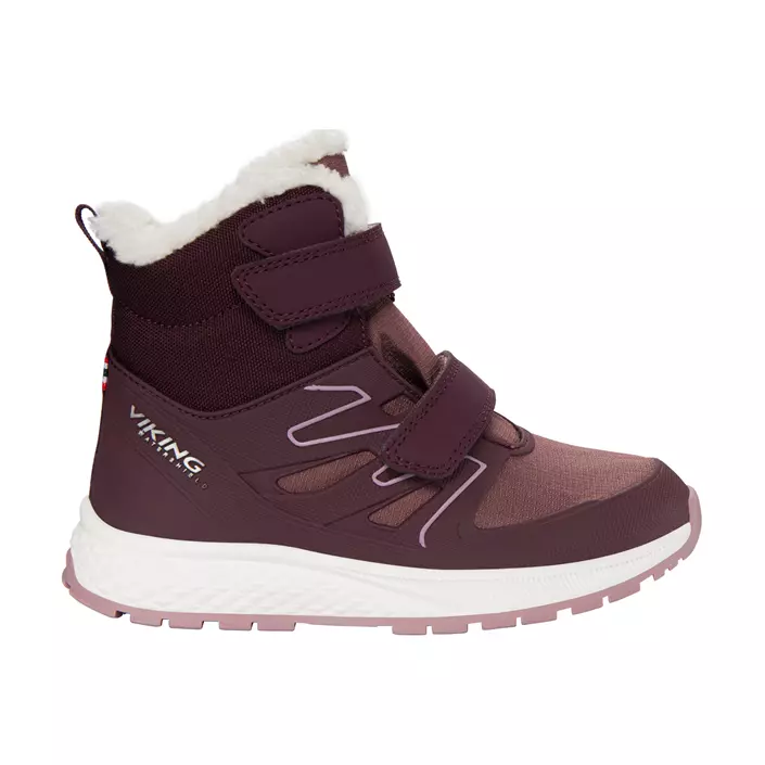 Viking Equip Defence Warm WP 2V stövlar till barn, Grape/Antique Rose, large image number 0