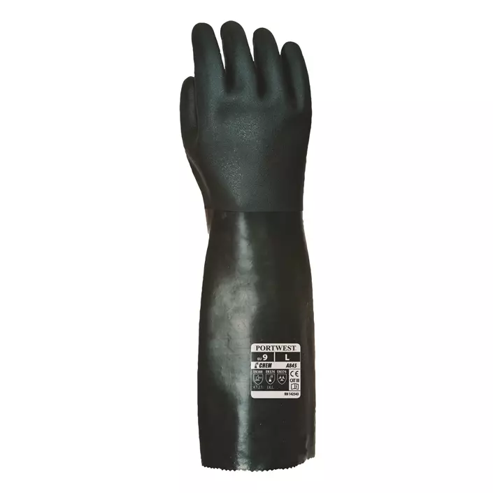 Portwest PVC chemical gloves, 45 cm, Green, Green, large image number 2