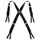 Segers Verstellbare Hosenträger mit Lederriemen für Schürzen, Schwarz, Schwarz, swatch