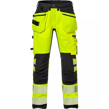 Fristads craftsman trousers 2707 PLU, Hi-vis Yellow/Black