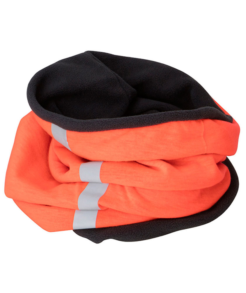 Myrtle Beach winter neck warmer, Bright Orange/Carbon, Bright Orange/Carbon, swatch