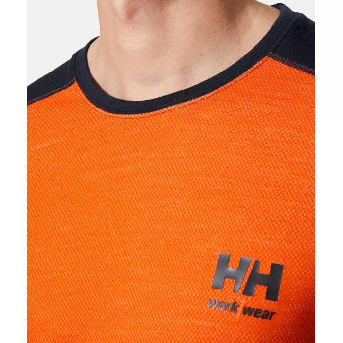 Helly Hansen Lifa Thermounterhemd mit Merinowolle, Marine/Dunkelorange, large image number 4
