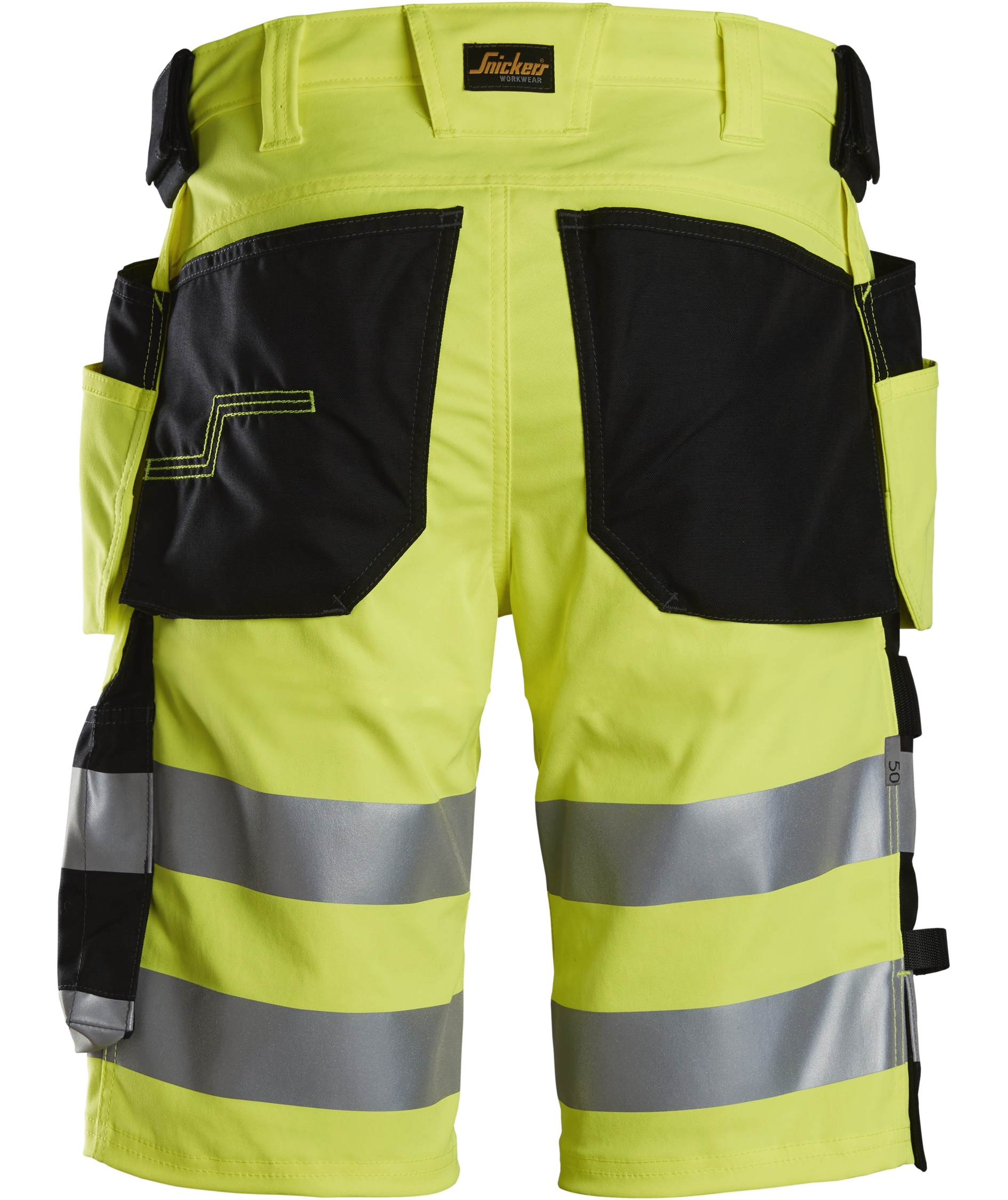 Snickers hantverksshorts 6135, Varsel Gul/Svart