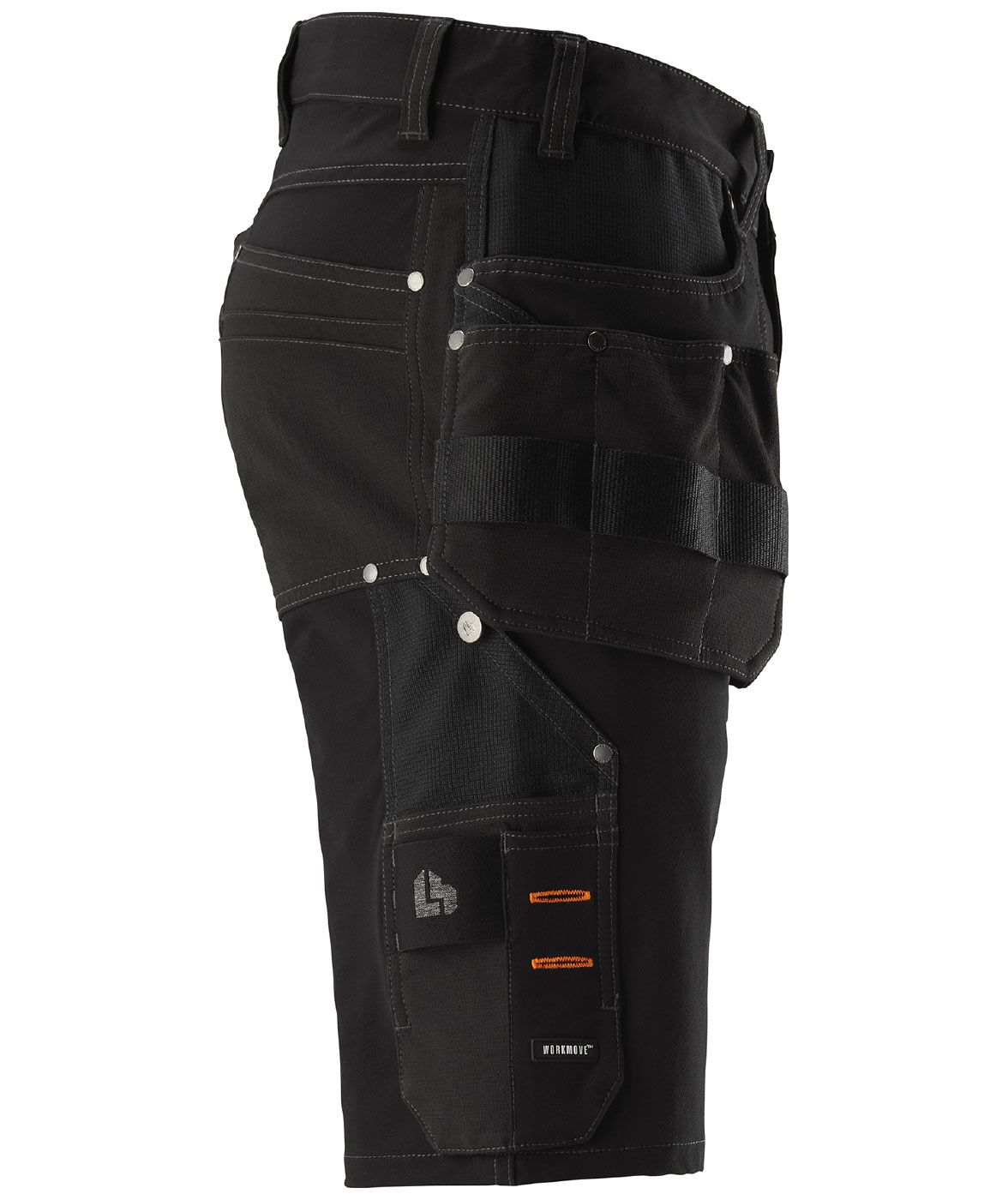 L.Brador Momentum craftsman shorts 1420P full stretch, Black, large image number 2