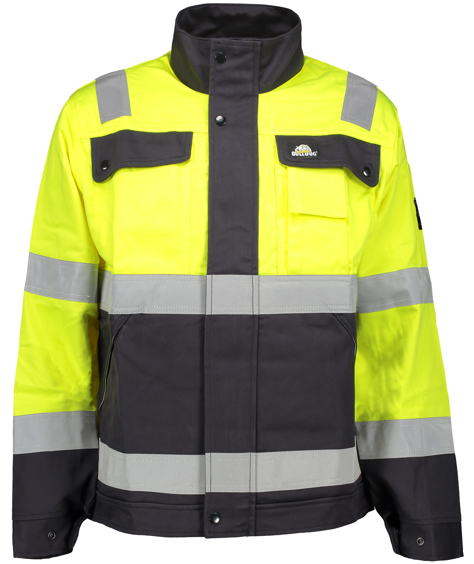 Bulldog Pyrox arbetsjacka 5701, Varsel yellow/marinbl&aring;