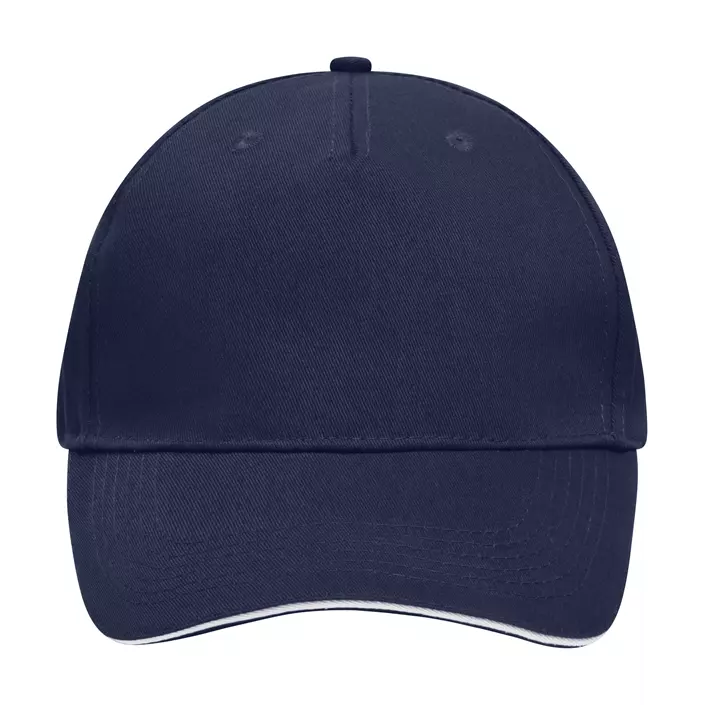Myrtle Beach 5 Panel Sandwich Cap, Navy/White, Navy/White, large image number 1