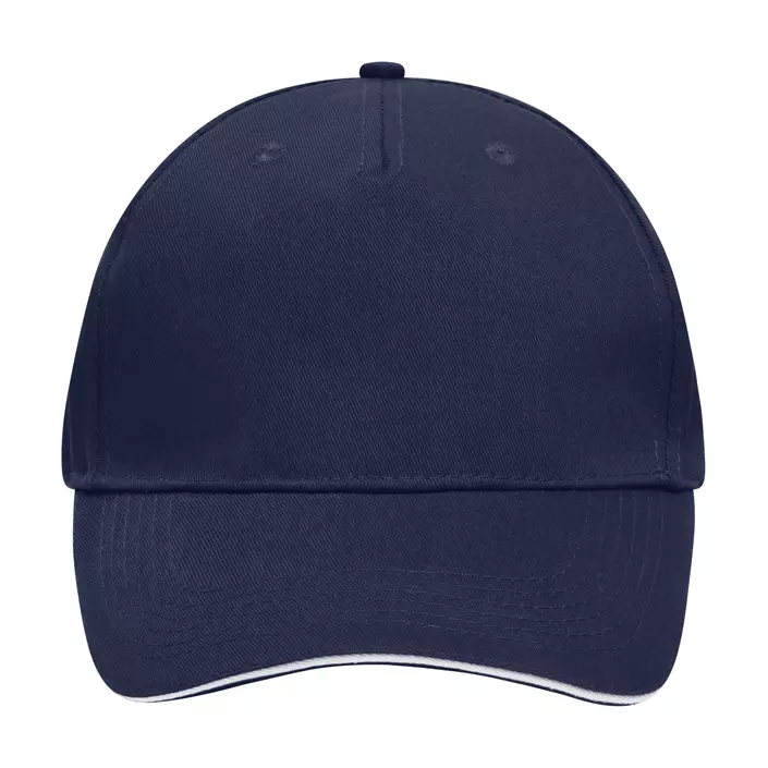 Myrtle Beach 5 Panel Sandwich Cap, Navy/white, Navy/white, large image number 1