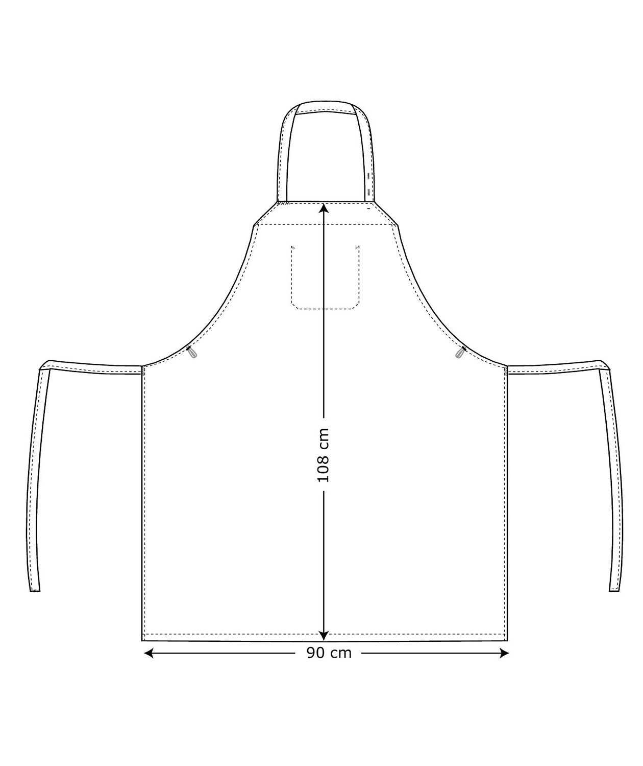 Kentaur breite Latzsch&uuml;rze, Schwarz, Schwarz, large image number 1