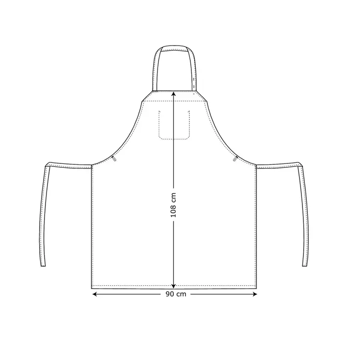 Kentaur brett bröstlappsförkläde, Svart, Svart, large image number 1