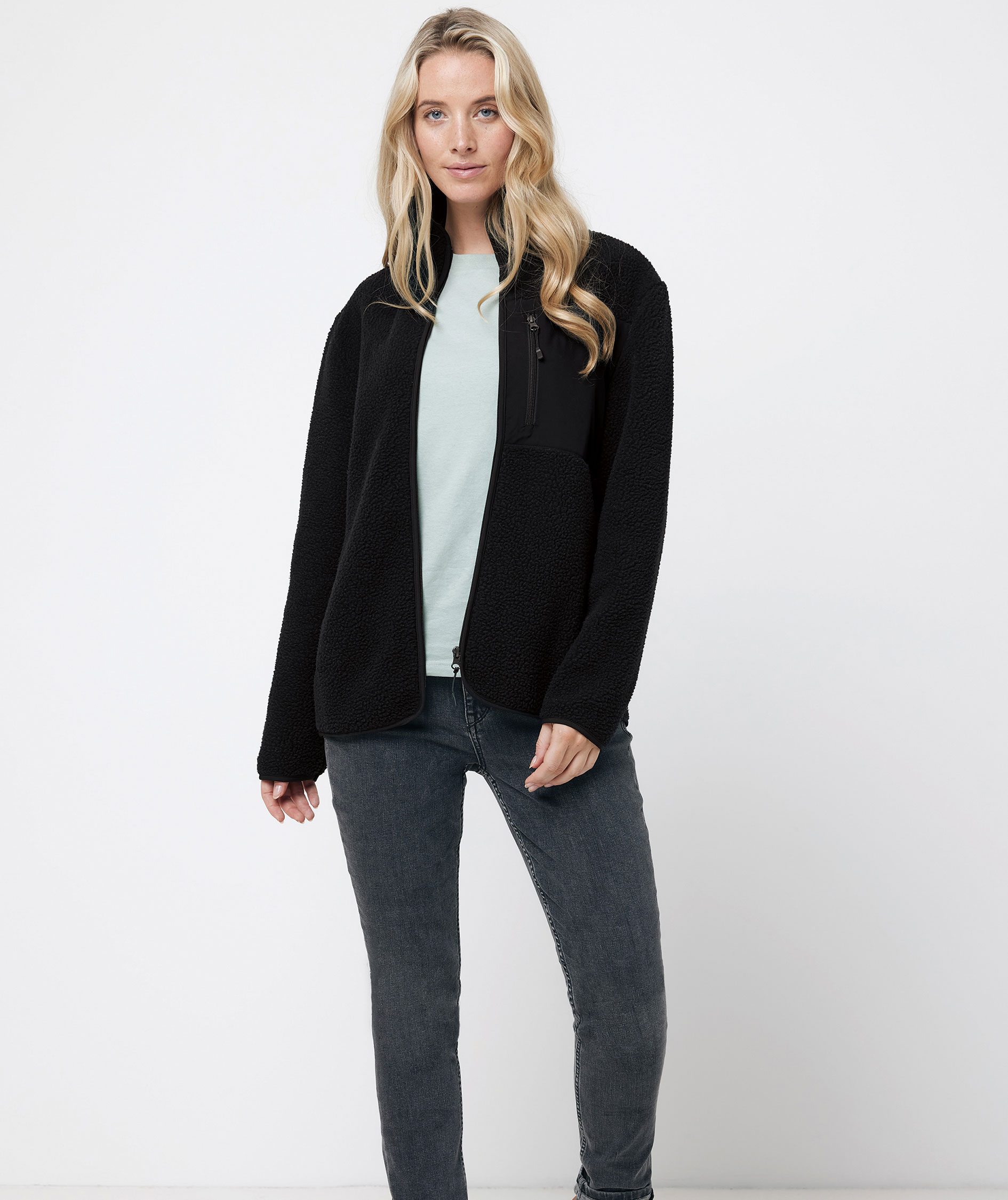 Iqoniq Diran pile fleece jacket, Black, large image number 10