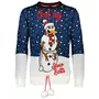 Logic 3D knitted christmas sweater, Blue