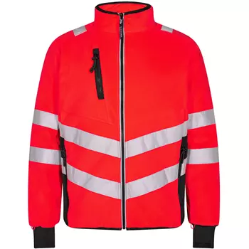 Engel Safety fleece jacket, Hi-vis Red/Black