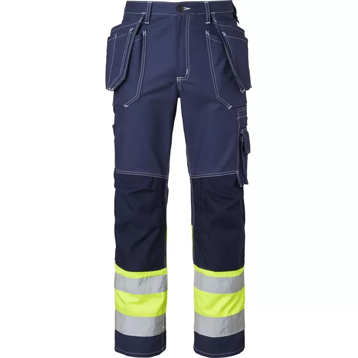 Top Swede craftsman trousers 2515, Navy/Hi-Vis yellow, large image number 0