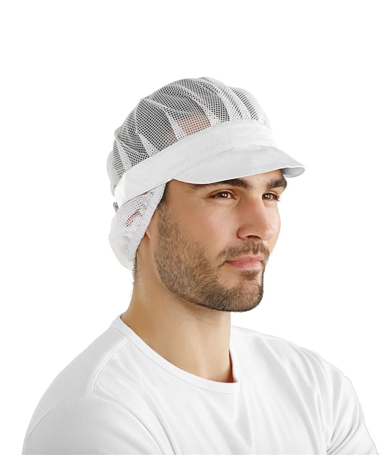 Kentaur HACCP keps med h&aring;rn&auml;t, Vit