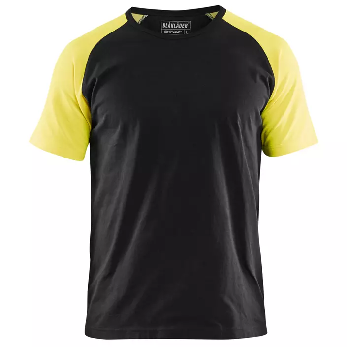 Blåkläder T-shirt, Sort/Hi-Vis Gul, large image number 0