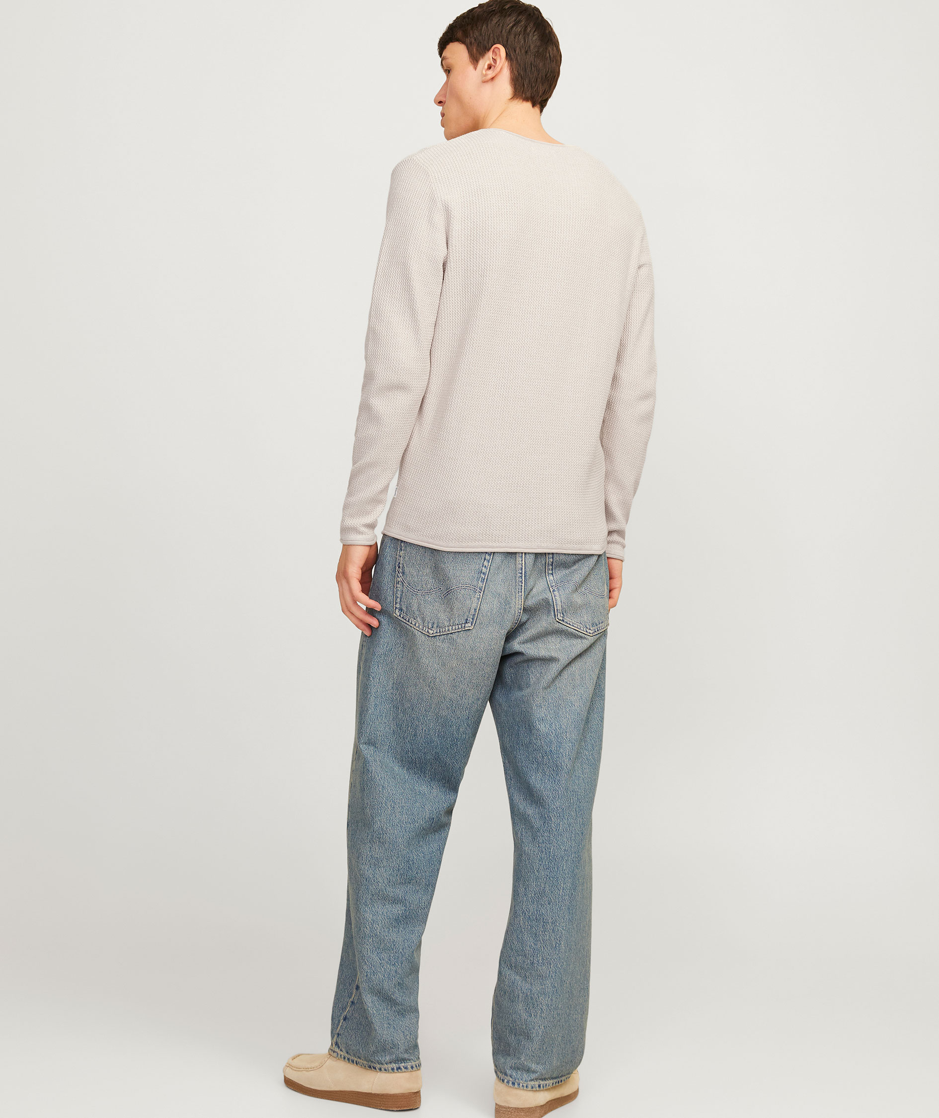 Jack & Jones JJECOOPER Strickpullover, Oatmeal Melange, large image number 2