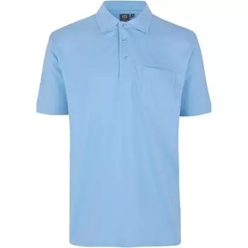 ID PRO Wear Polo shirt with chest pocket, Lightblue