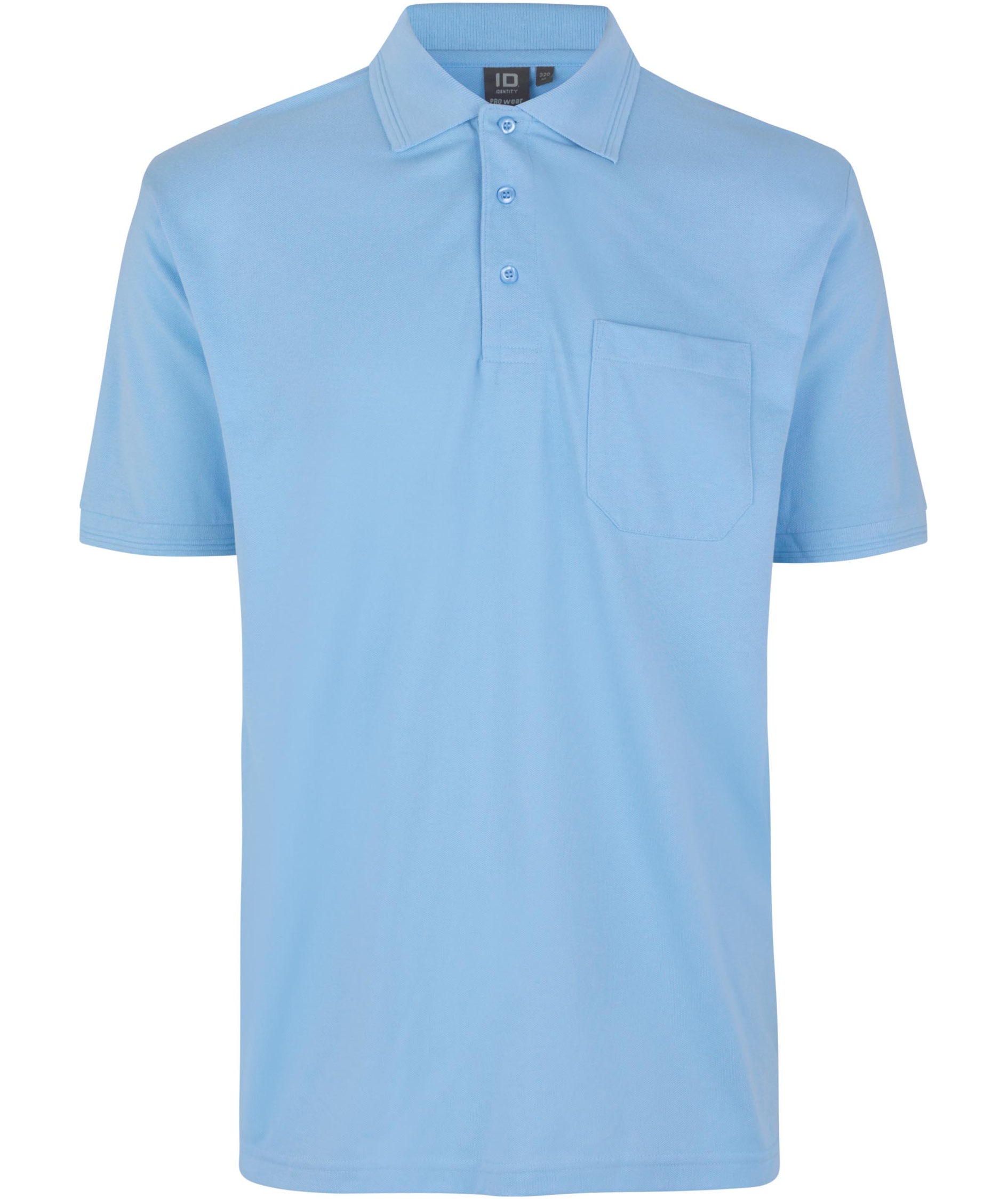 ID PRO Wear Polo shirt with chest pocket, Lightblue