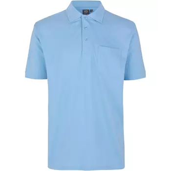 ID PRO Wear Polo shirt with chest pocket, Lightblue