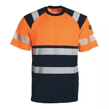 Tranemo T-skjorte, Hi-vis Oransje/Marineblå