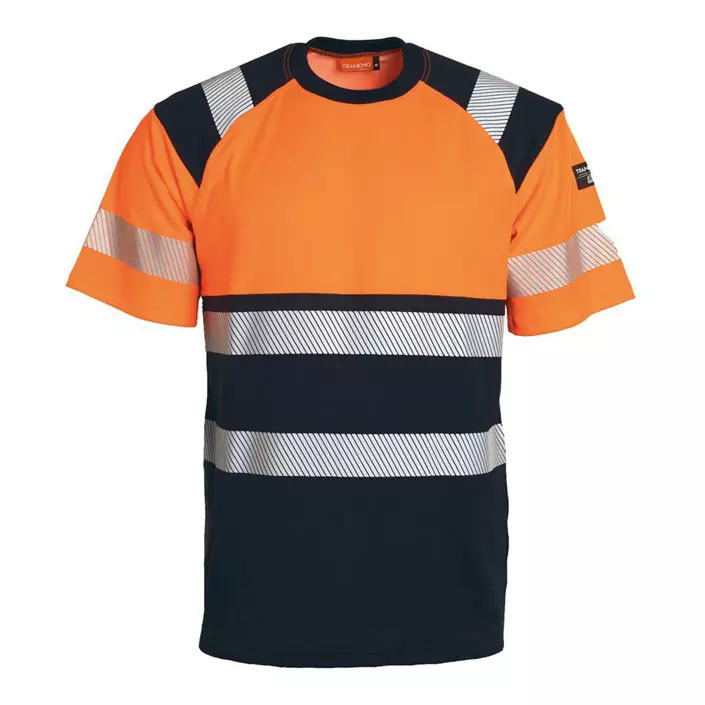 Tranemo T-skjorte, Hi-vis Oransje/Marineblå, large image number 0