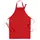 Segers 4579 bib apron with pocket, Red, Red, swatch
