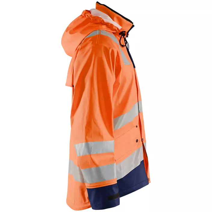 Blåkläder Heavy Weight regnjakke, Orange/Marine, large image number 3
