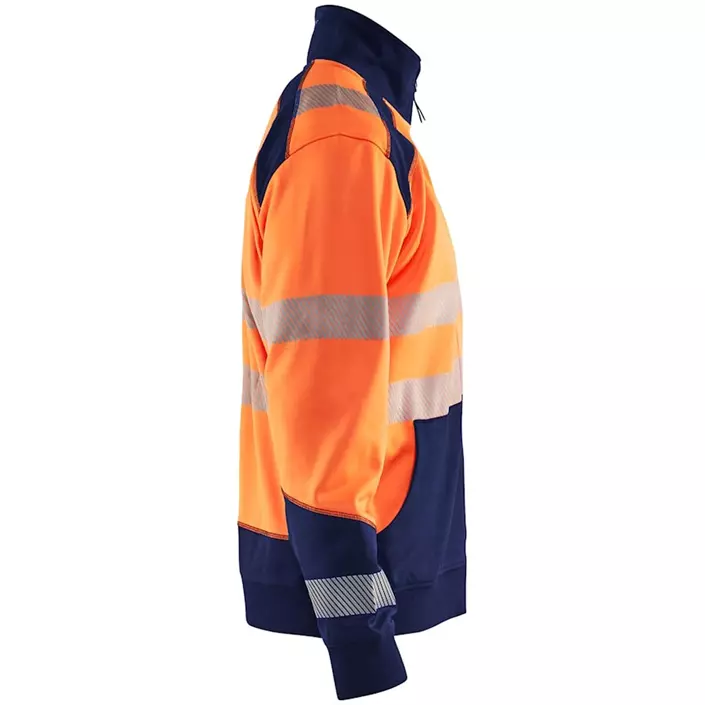 Blåkläder half zip sweatshirt, Varsel Orange/Marinblå, large image number 2