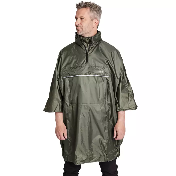 Lyngsøe rain poncho, Green, Green, large image number 1
