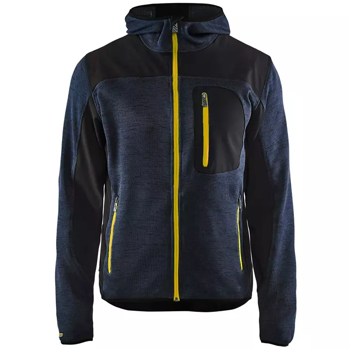 Blåkläder Gestrickte Softshelljacke X4930, Dunkel Marine/Gelb, large image number 0