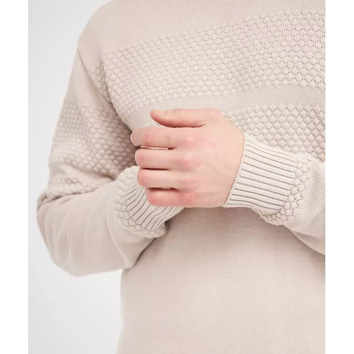 Clipper Aarhus knitted pullover, Light sand, large image number 4