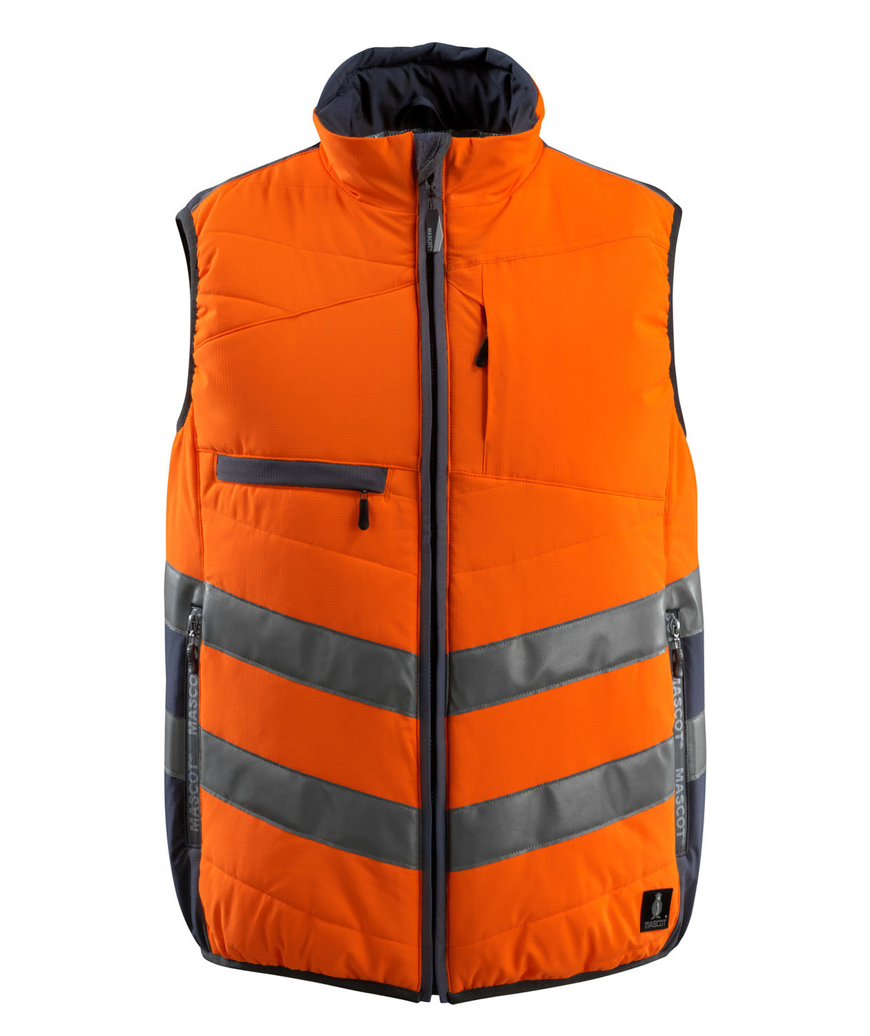 Mascot Safe Supreme Grimsby quilted vest, Hi-Vis Orange/Dark Marine, large image number 0