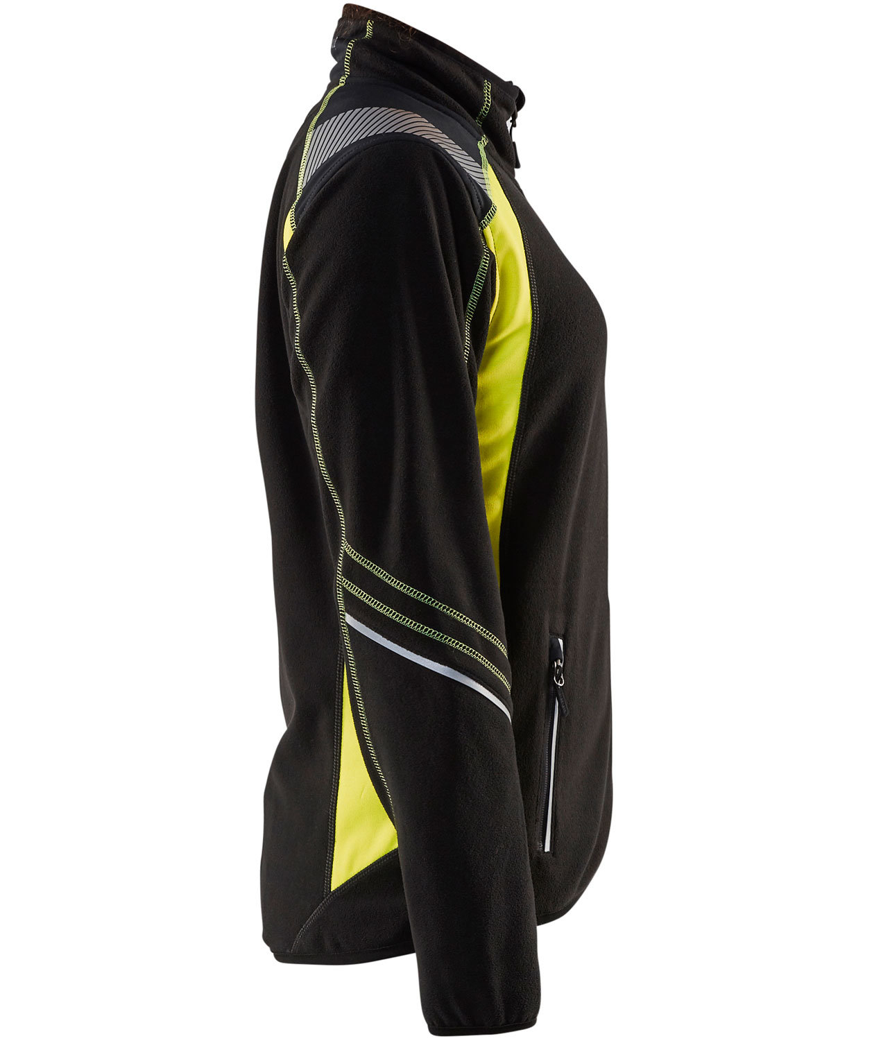 Bl&aring;kl&auml;der women's fleece jacket, Black/Yellow, large image number 3