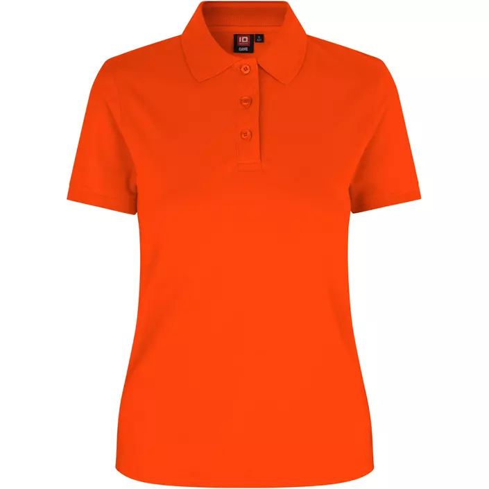 ID dame Pique Polo T-shirt med stretch, Orange, large image number 0