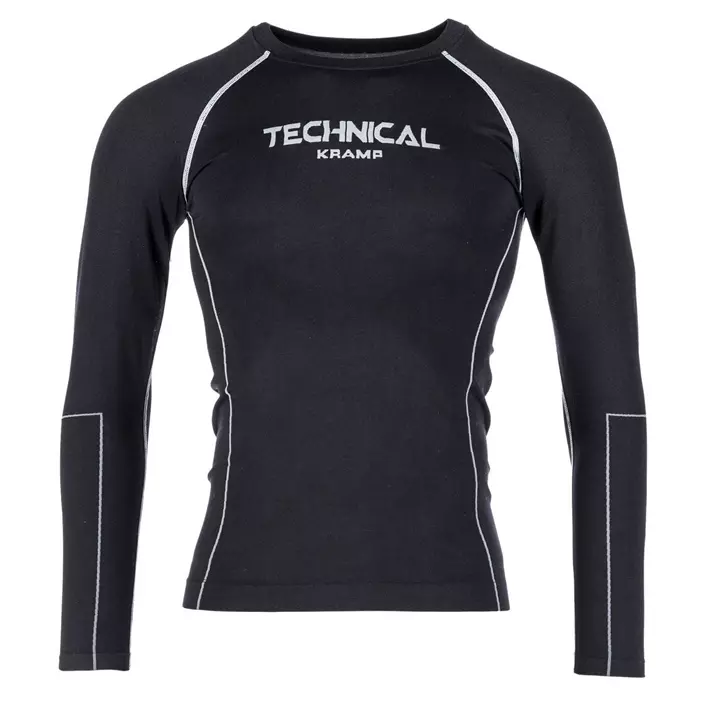Kramp seamless long-sleeved thermal undershirt L/S, Black, large image number 0
