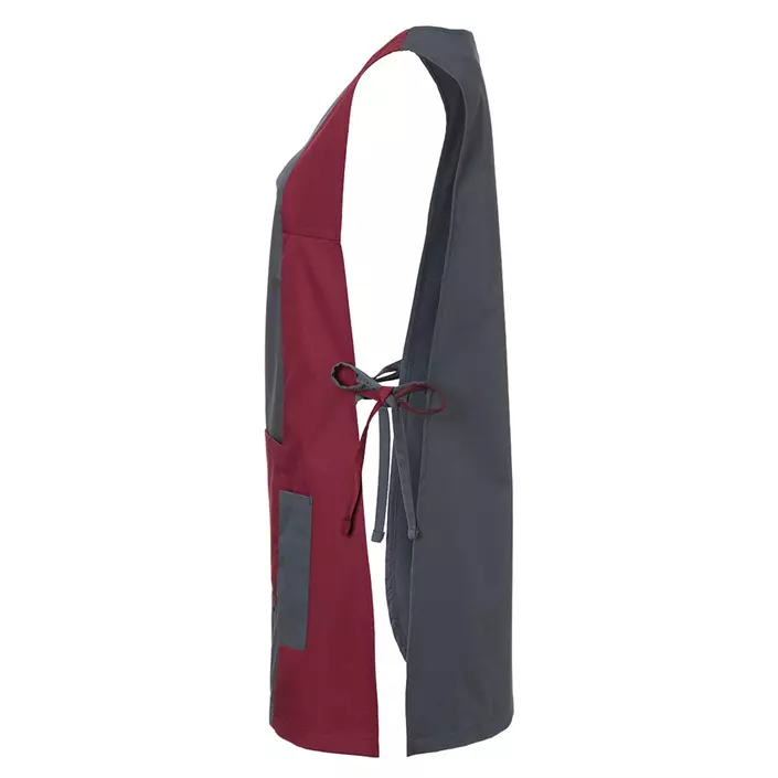 Karlowsky Marilies sandwich apron with pockets, Grey/Bordeaux, large image number 3