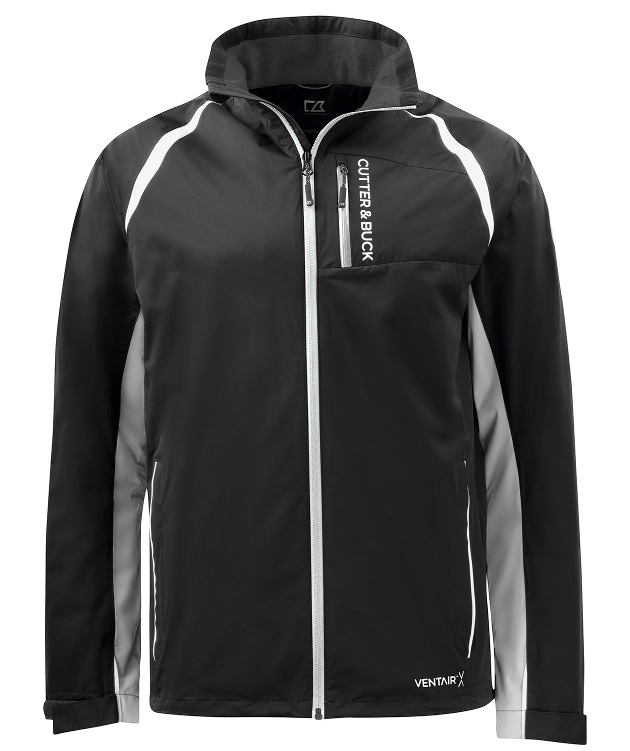 Cutter Buck North Shore rain jacket Black White