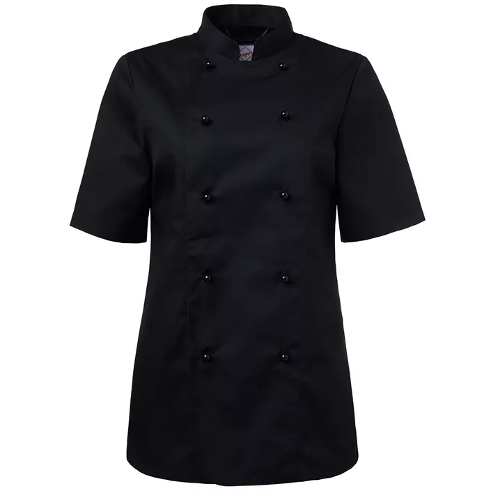 Segers women's short sleeved chefs jacket, Black, large image number 0